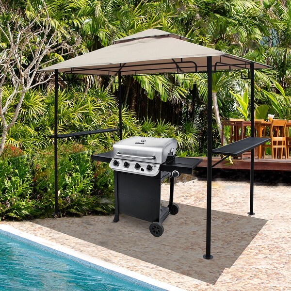 8' x 5' Outdoor Grill Gazebo Tent BBQ 