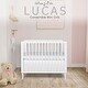 preview thumbnail 3 of 6, Dream On Me Lucas Mini Modern Crib with Rounded Spindles in White