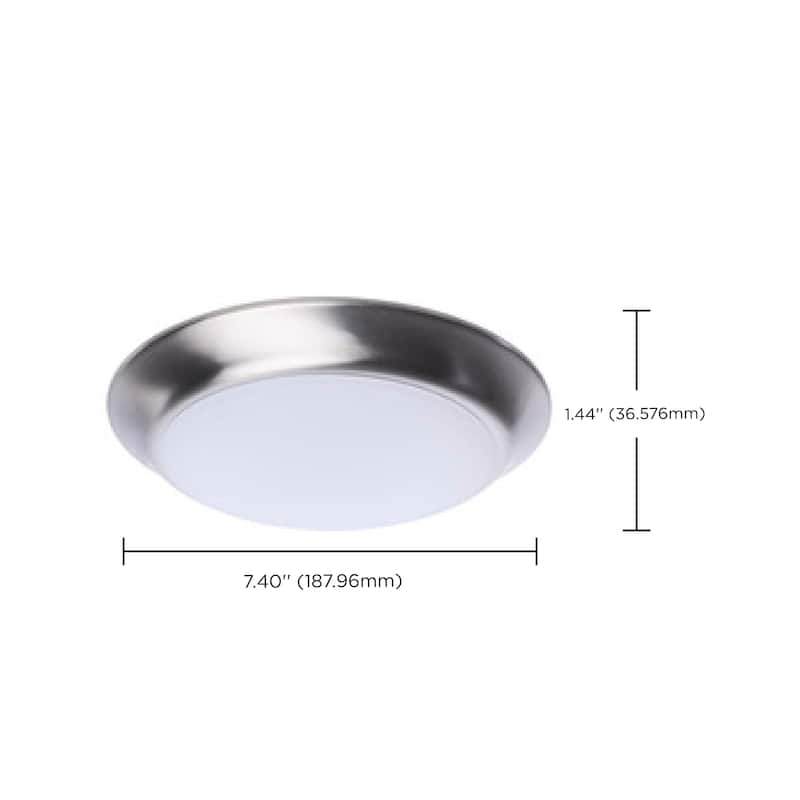 7 Inch LED Disk Light 27K/3K/35K/4K/5K CCT Selectable Brushed Nickel - Brushed Nickel