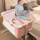 preview thumbnail 2 of 4, Foldable Bedside Crib Portable Bassinet with Soft Mattress Travel Bag