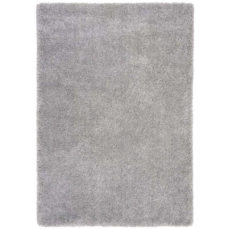 SAFAVIEH Royal Shag Soffia 2-inch Thick Rug - 4'  x  6' - Silver - Rectangle