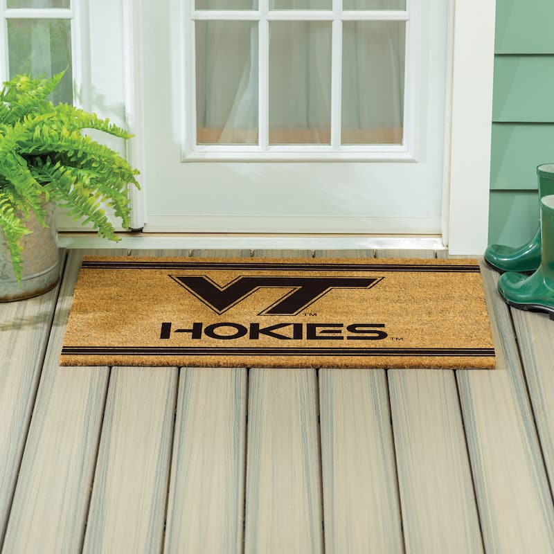 Virginia Tech Monochrome Indoor/Outdoor Coir Door Mat