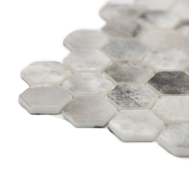 Eterna Hex 1x1 Glass Hexagon Mosaic Tile - Floor, Wall & Backsplash