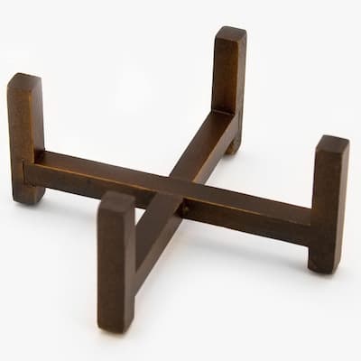 Walnut Wood Coaster Holder 5" x 5" Holds Round or Square 4" Coasters