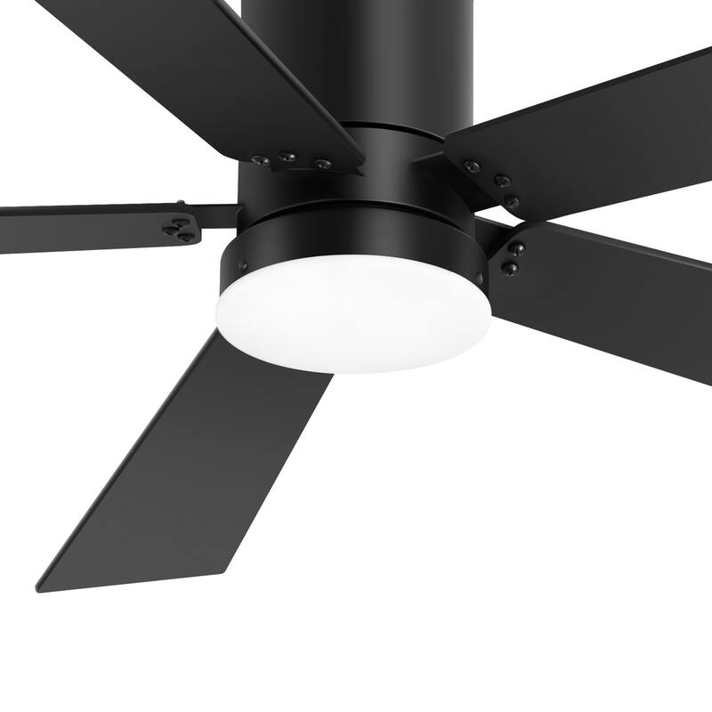 2 Set 42-inch Integrated LED Ceiling Fan with Light and Remote(5 Reversible Blades)