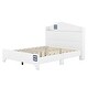 preview thumbnail 17 of 20, Wooden Full Size House Bed with Storage Headboard ,Kids Bed with Storage Shelf,Grey