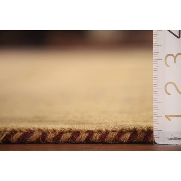Gabbeh Gold Rugs Gold Gabbeh Indian Area Rug Handmade Wool Carpet - 8'1