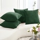preview thumbnail 25 of 90, Deconovo Throw Pillow Covers, Corduroy Striped Decorative Covers, Set of 4 18 x 18 - Dark Green