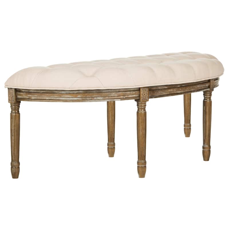 SAFAVIEH Kerasoula Rustic Semi Circle Bench - 50" W x 19.3" D x 19.3" H - 50Wx19Dx19H