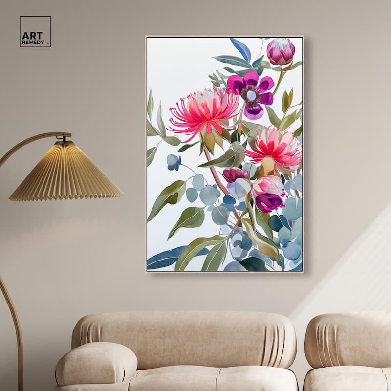 Watery Petals II Canvas by Art Remedy