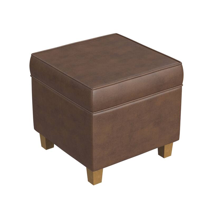 Copper Grove Schagen Square Ottoman with Lift-off Top