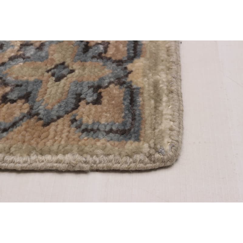 ECARPETGALLERY Hand-knotted Mamluk Light Green Wool Rug - 8' x 9' 10"