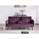 preview thumbnail 6 of 6, US Pride Tufted Convertible Velvet Sofa Bed with Cup Holder Purple