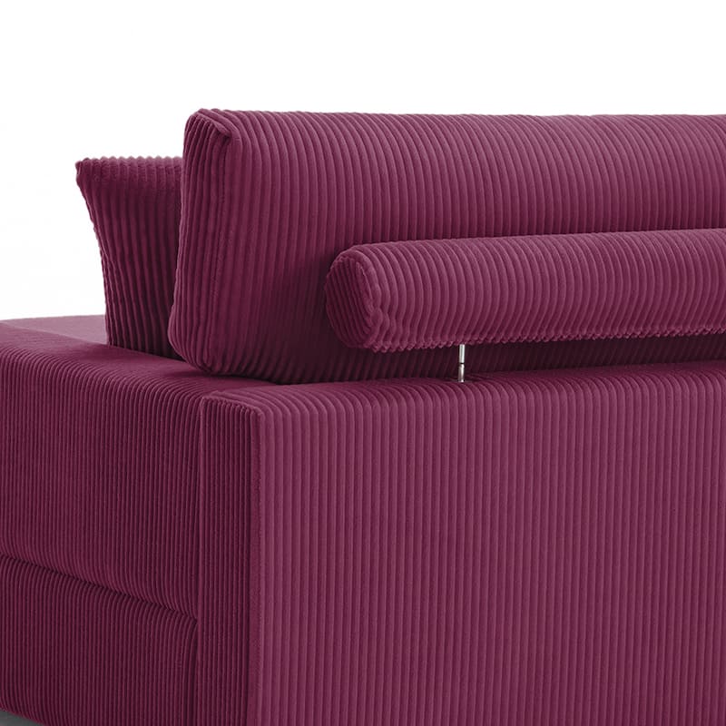 Corduroy Chaise Lounge Chair Upholstered Indoor Lounger Sofa
