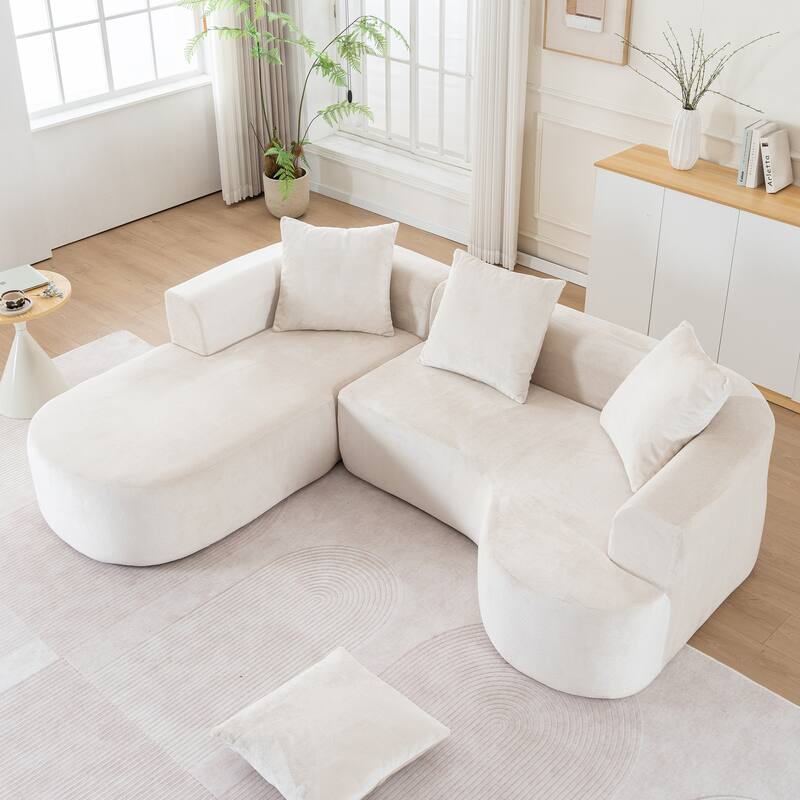 Modular Sectional Sofa with L-Shape Chaise,Cloud Sectional Modern Sleeper Couch with Deep Seat,Sponge Compression Sofas