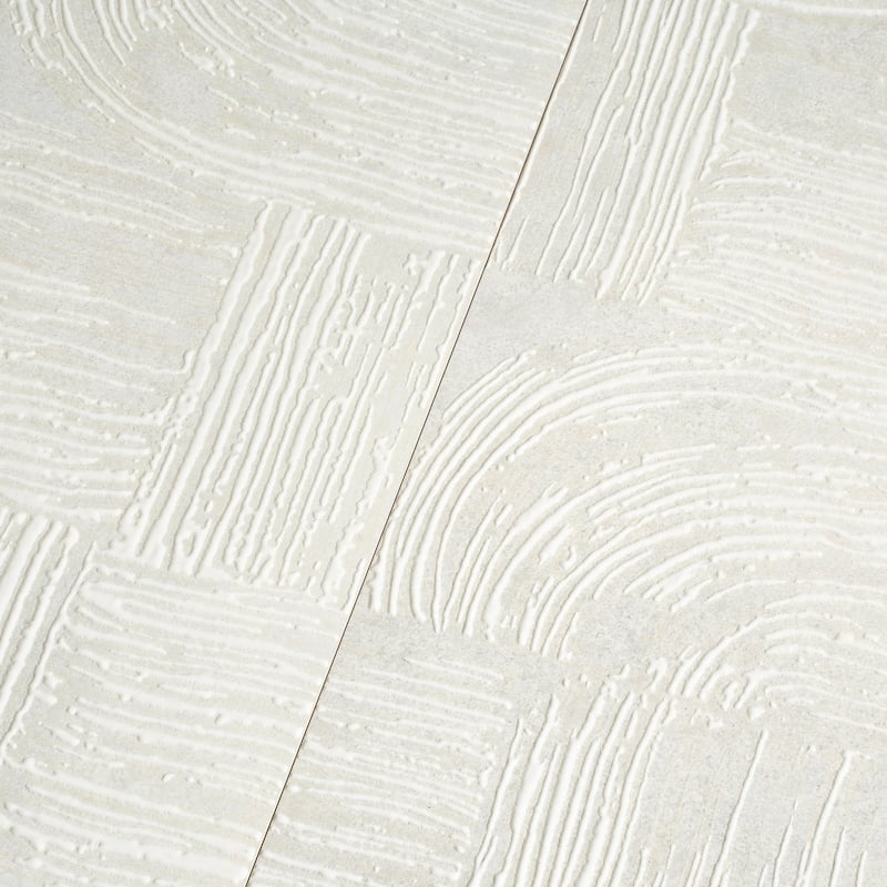 Terrain 12x36 Off-White Ceramic Large Format Trowel Plaster-Style Wall Tile (5.82 sq ft/case) - 4 Pack