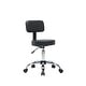 preview thumbnail 22 of 54, Adjustable Rolling Work Stool with Faux Leather Seat and Foldable Footrest, Versatile Stool for Home Office, Vanity, Black