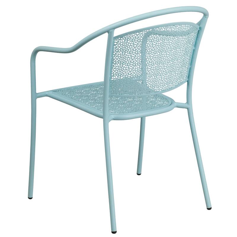 5 Pack Indoor-Outdoor Steel Patio Arm Chair with Round Back