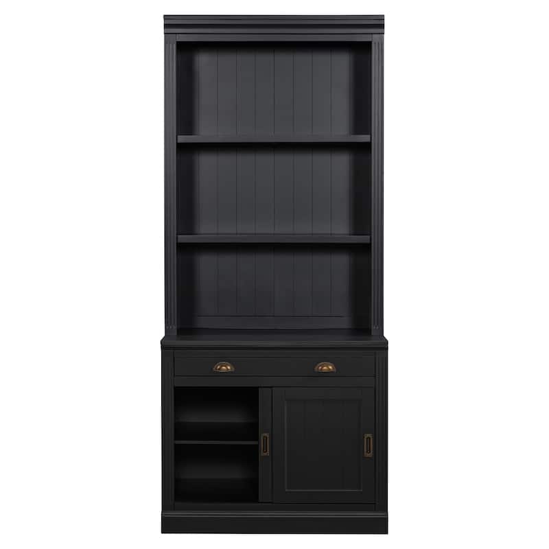 83.4"Tall Bookshelf with LED Lighting