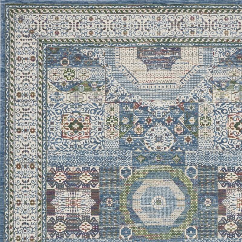 Power Loomed Distressed Non Skid Area Rug - 118' X '94' X '0.5