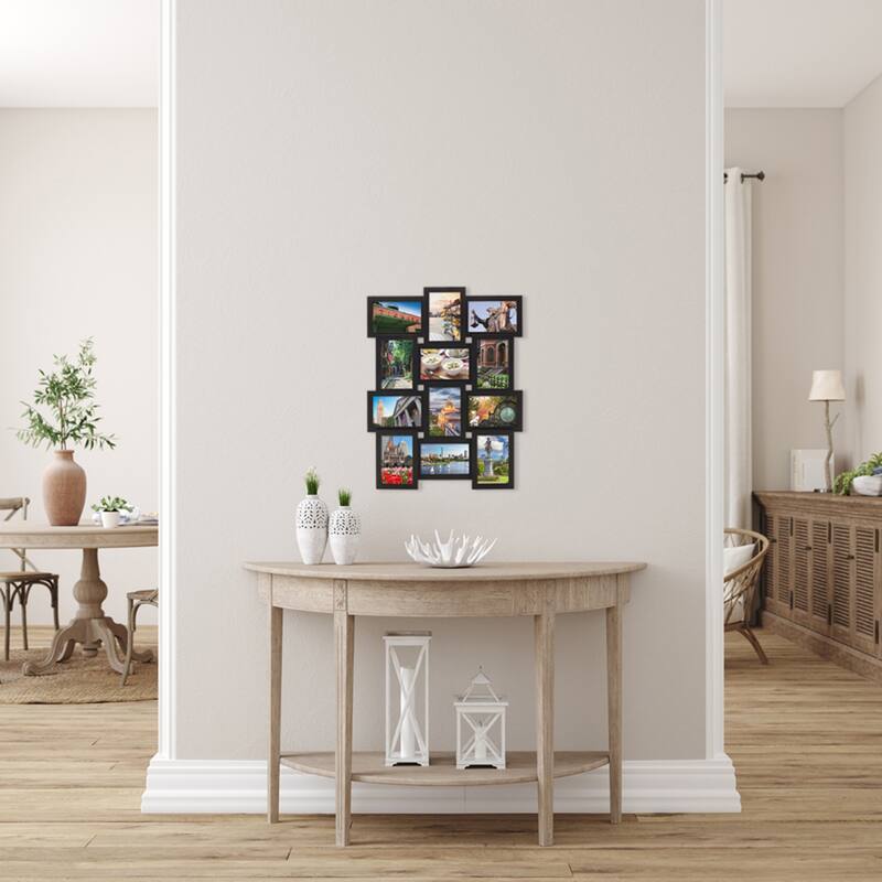 Melannco 12-Opening Black Collage Photo Frame, 18X23 Inch