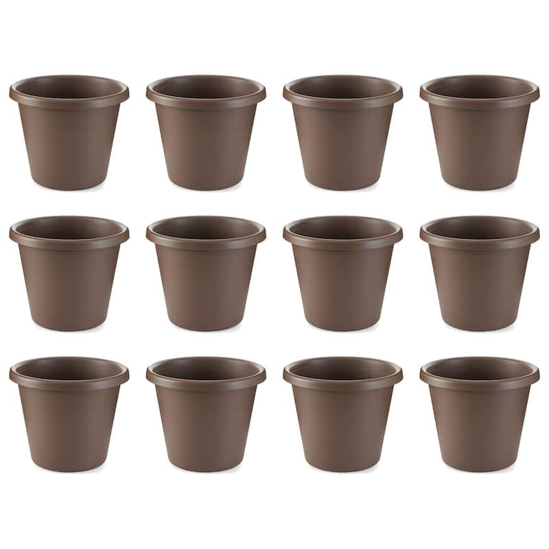 The HC Companies 14 Inch Indoor or Outdoor Classic Flower Pot Planter (12 Pack) - 1.18