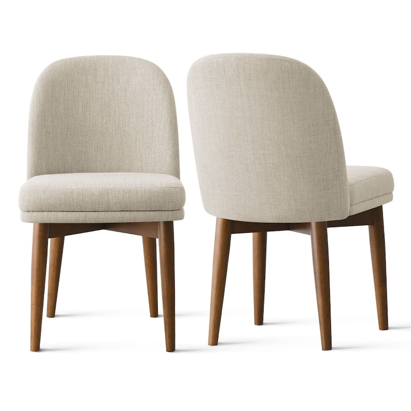 Linen Upholstered Parson Chair(Set of 2)