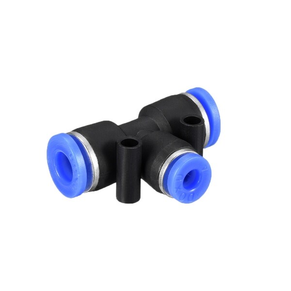 8pcs Push to Connect Fittings T Type 15/64¡° -5/32¡± od Tube Fittings Blue