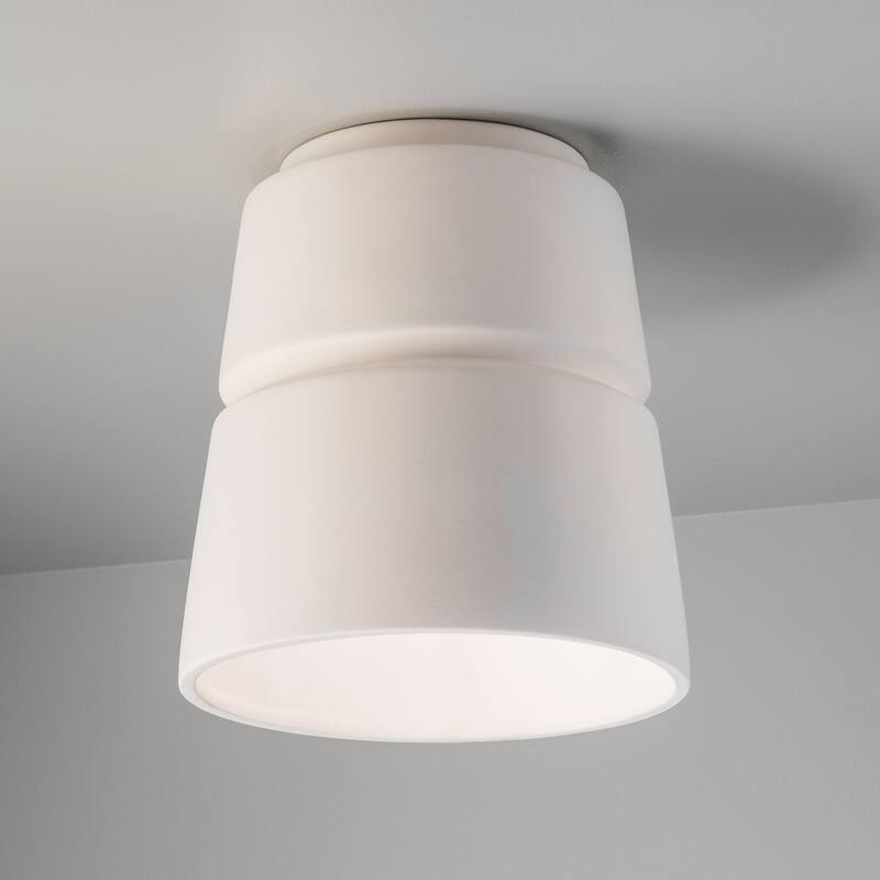 Justice Design Group Radiance Outdoor Cone Ceramic Flush-Mount Light