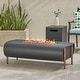 preview thumbnail 1 of 9, Vernon Outdoor Outdoor 50000 BTU Rectangular Fire Pit with Tank Holder by Christopher Knight Home