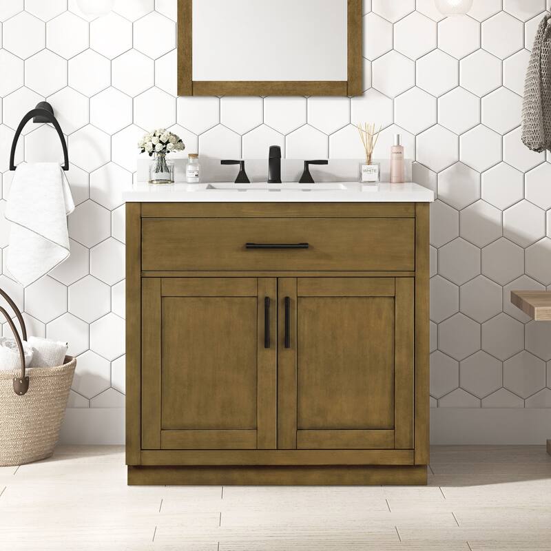 Bailey Bathroom Vanity with Power Bar