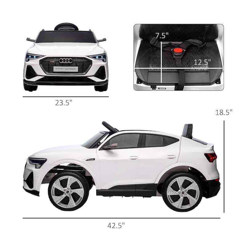Aosom 12V Kids Electric Ride On Audi Sports Car, Battery Powered Toy