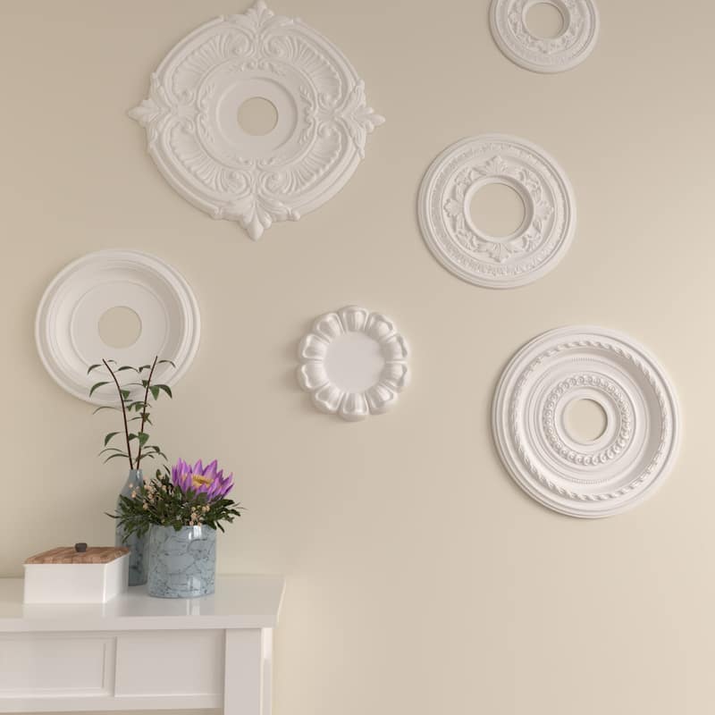 9 5/8"OD x 1 1/2"P Caiden Ceiling Medallion - 9 5/8"OD x 1 1/2"P