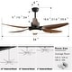 preview thumbnail 40 of 60, 48in/52in/66in/72in/84in Industrial Matte Black Large Windmill Ceiling Fan with Light and Remote