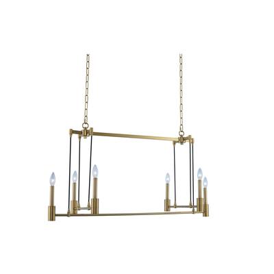 Kalco 509860WB Six Light Island Pendant Kingston Winter Brass - One Size