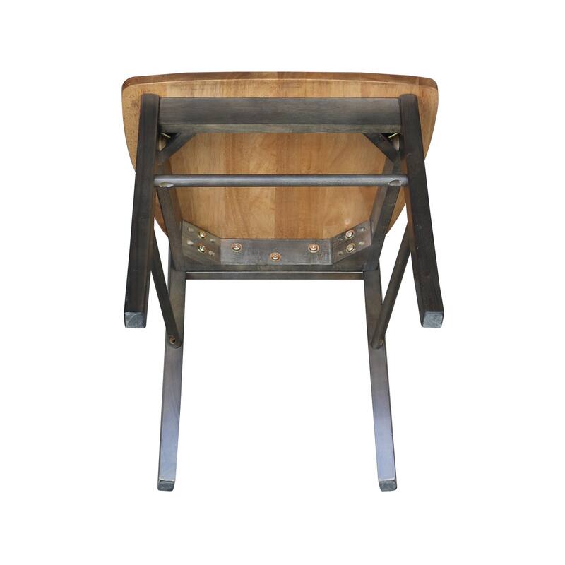Set of Two X-Back Dining Chairs