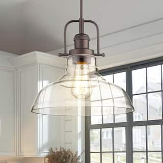 Clear Glass Dome Pendant Light Farmhouse Style