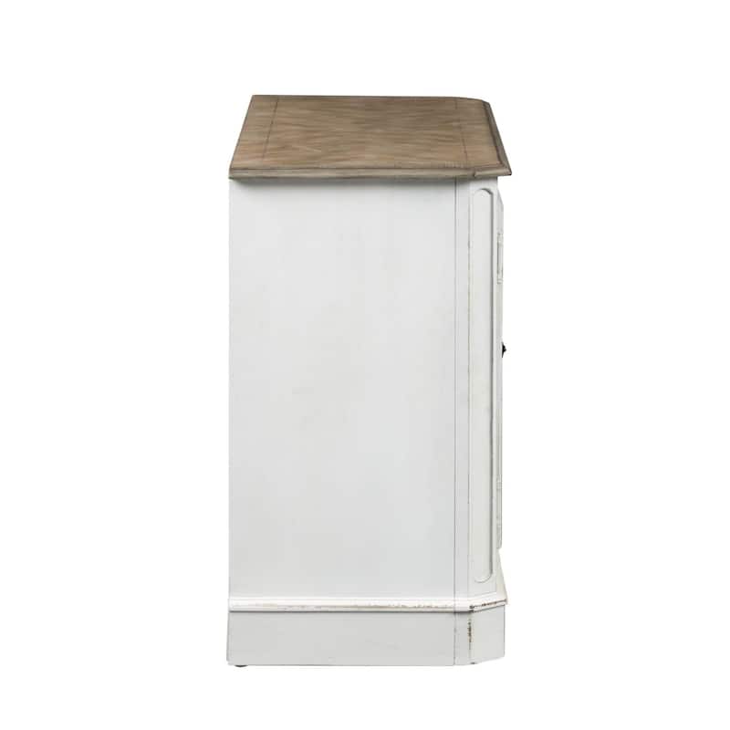 Magnolia Manor Antique White Mirrored Hall Console