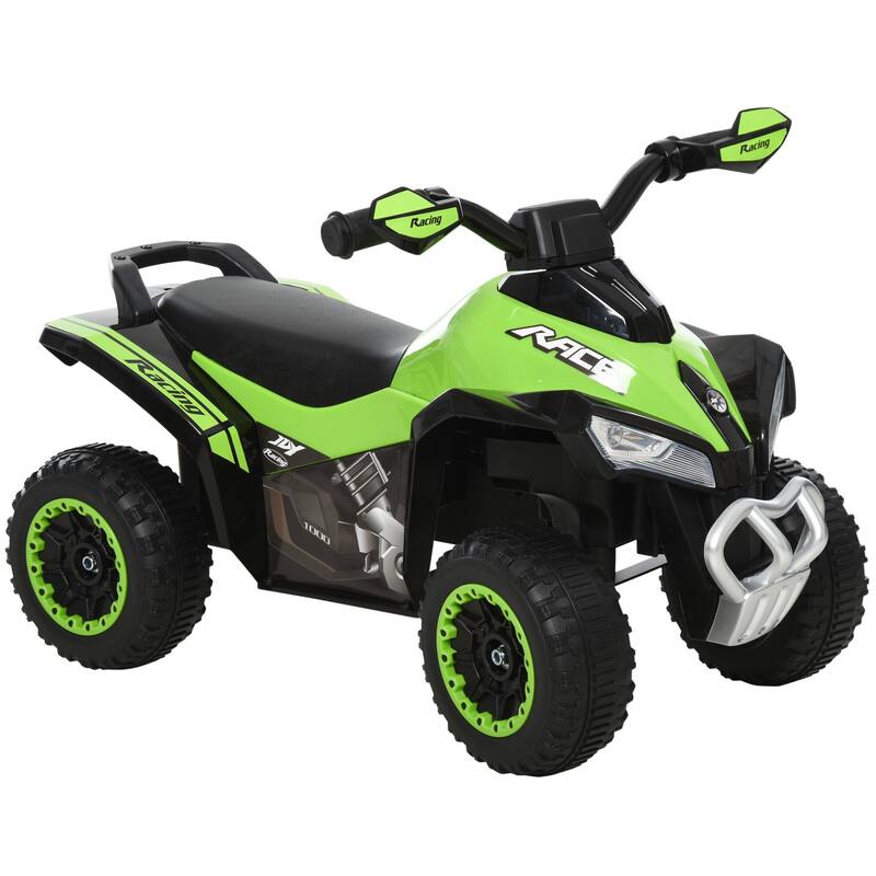 Foot-to-Floor Kids Push Ride-On Car with Music, Lights, Non-Slip Wheels, and Classic Design for Ages 1.5-3 Years - Green - Green