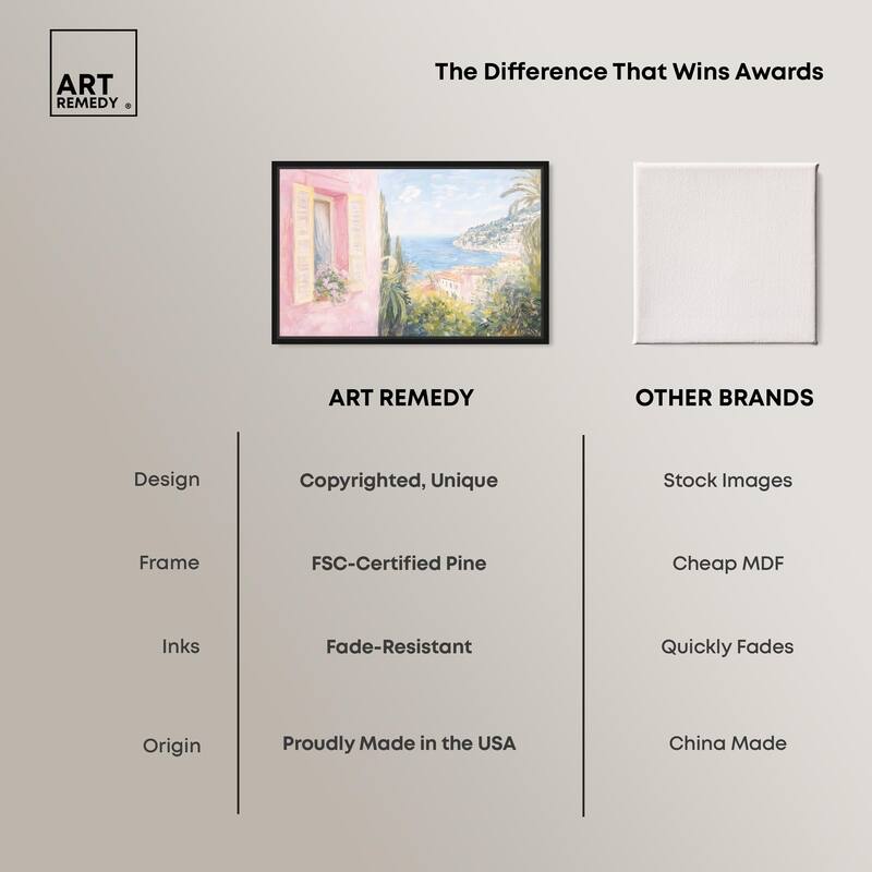 Mediterranean Pink Canvas by Art Remedy