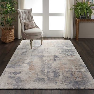 Rustic Textures Modern Transitional Abstract Area Rug