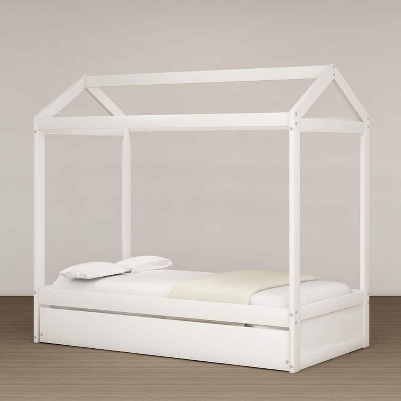 White House Bed with Trundle