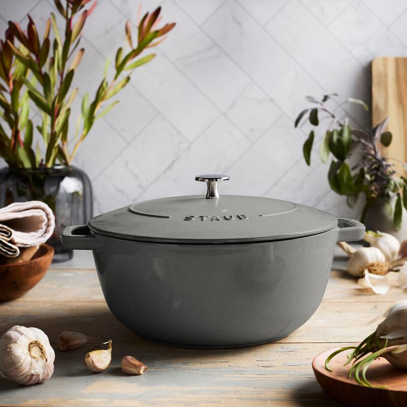 Staub Cast Iron Essential French Oven, Dutch Oven, 5-quart, serves 5-6, Made in France - 5-qt