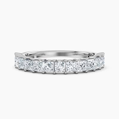 Auriya 14k Gold Princess Lab Grown Diamond Half Eternity Band 1.30 - 5.25 ct. tw. (F-G, VS)