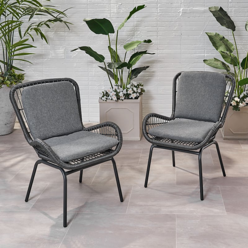 Patio Chair with Cushions (Set of 2)