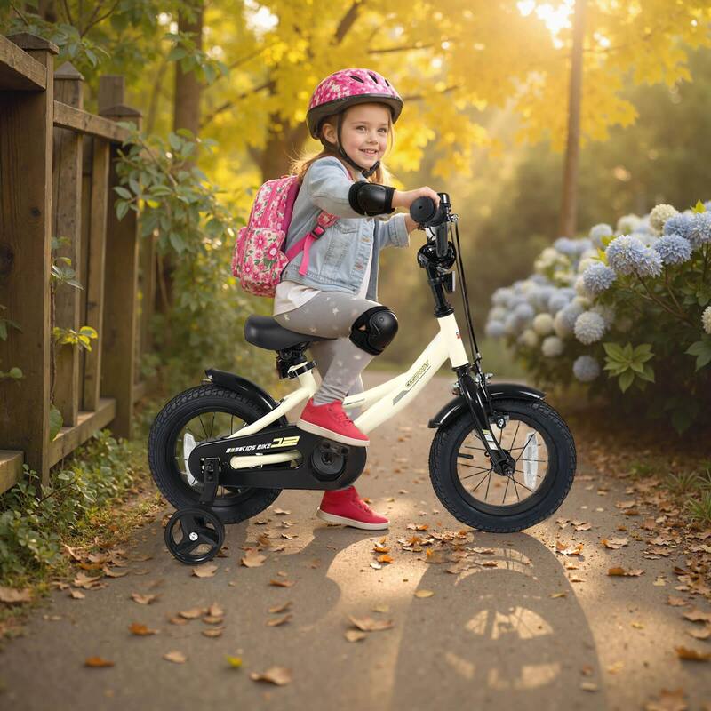 Costway 14" Kids Bike with Removable Training Wheels Adjustable Seat & - See Details