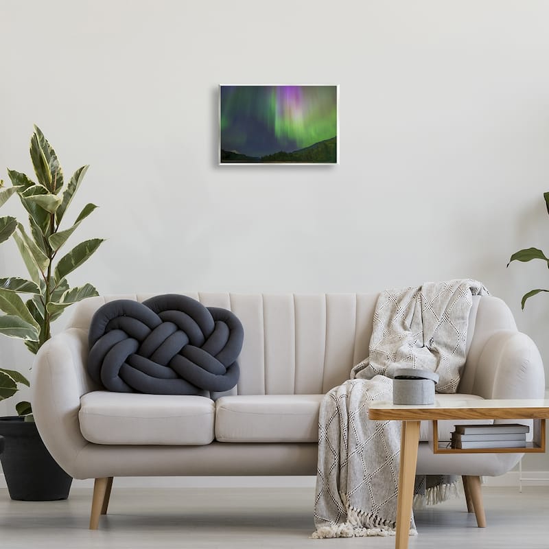 Stupell Green Glowing Northern Lights Wall Plaque Art Design By Nancy Crowell