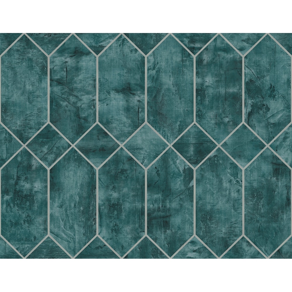 Seabrook Designs Geo Faux Unpasted Wallpaper