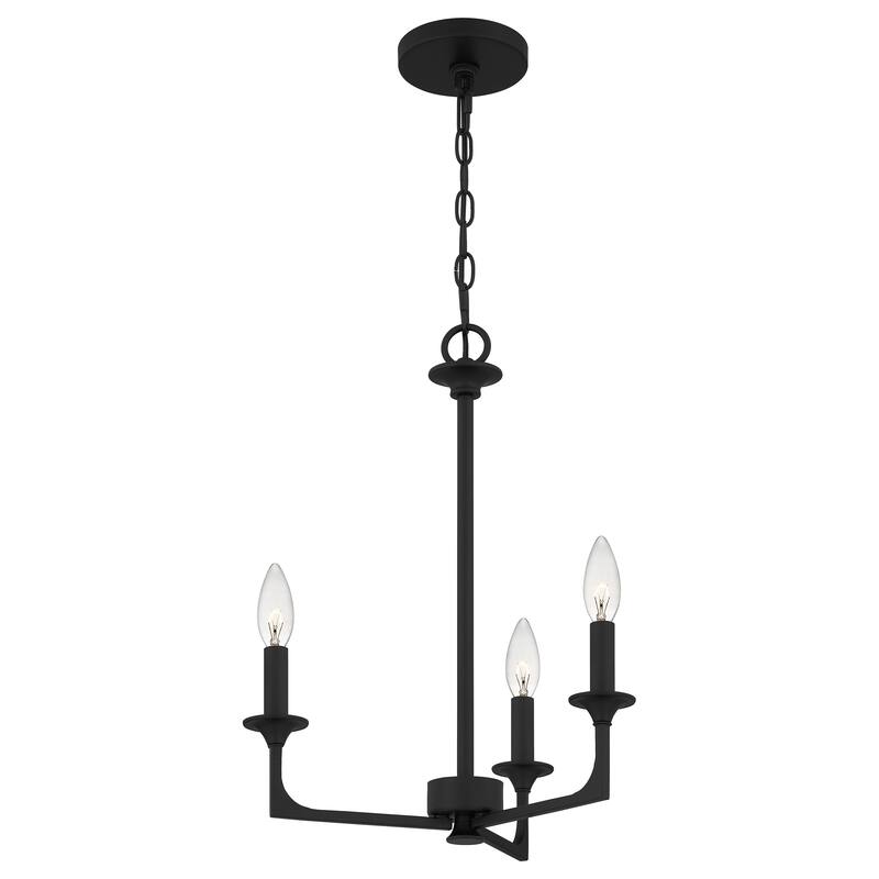 Prescott 3-Light Matte Black Chandelier