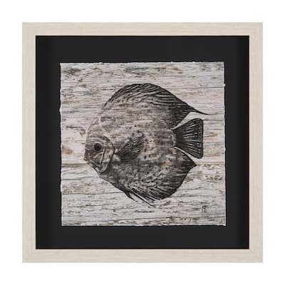 Wood Grain Fish II Framed Art Print